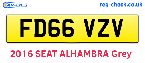 FD66VZV are the vehicle registration plates.