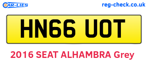 HN66UOT are the vehicle registration plates.