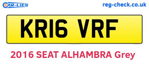 KR16VRF are the vehicle registration plates.
