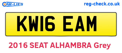 KW16EAM are the vehicle registration plates.