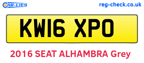 KW16XPO are the vehicle registration plates.