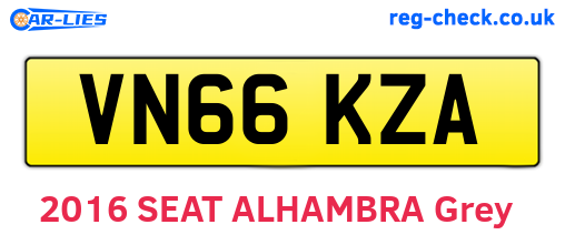 VN66KZA are the vehicle registration plates.