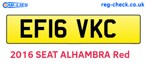 EF16VKC are the vehicle registration plates.