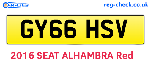 GY66HSV are the vehicle registration plates.