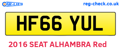 HF66YUL are the vehicle registration plates.