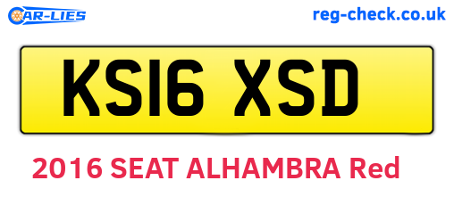 KS16XSD are the vehicle registration plates.
