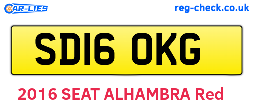 SD16OKG are the vehicle registration plates.