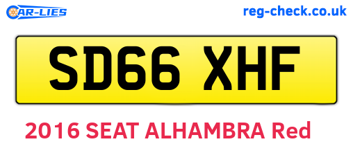 SD66XHF are the vehicle registration plates.