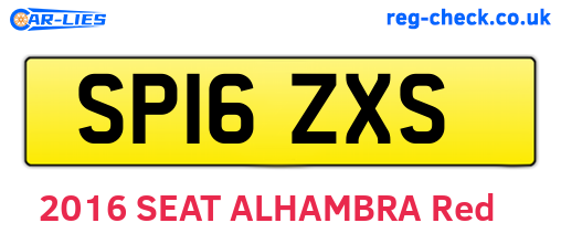 SP16ZXS are the vehicle registration plates.