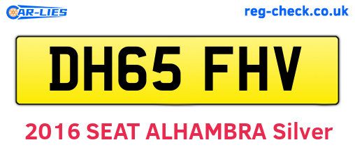 DH65FHV are the vehicle registration plates.
