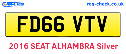 FD66VTV are the vehicle registration plates.