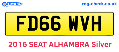 FD66WVH are the vehicle registration plates.