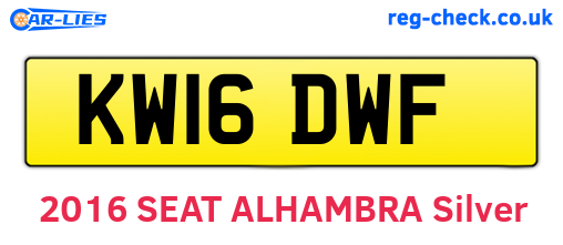 KW16DWF are the vehicle registration plates.