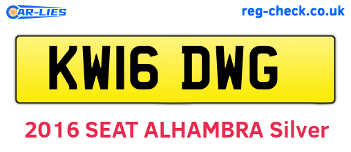 KW16DWG are the vehicle registration plates.
