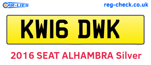 KW16DWK are the vehicle registration plates.