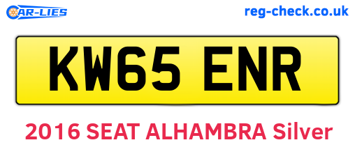 KW65ENR are the vehicle registration plates.