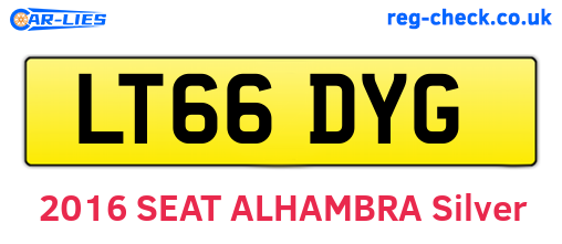 LT66DYG are the vehicle registration plates.