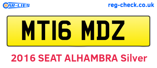 MT16MDZ are the vehicle registration plates.