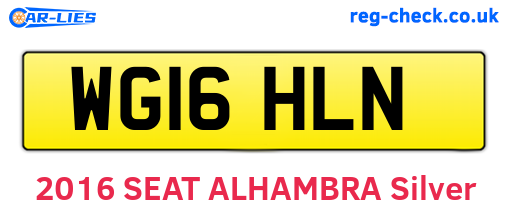 WG16HLN are the vehicle registration plates.