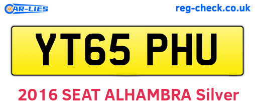 YT65PHU are the vehicle registration plates.