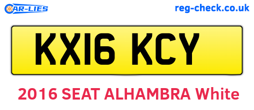 KX16KCY are the vehicle registration plates.