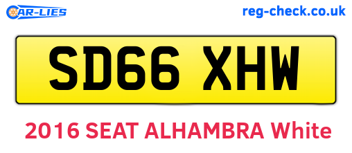 SD66XHW are the vehicle registration plates.