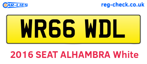 WR66WDL are the vehicle registration plates.