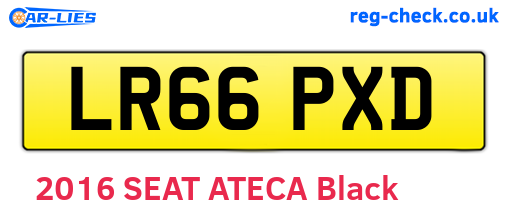 LR66PXD are the vehicle registration plates.