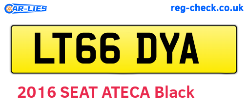 LT66DYA are the vehicle registration plates.