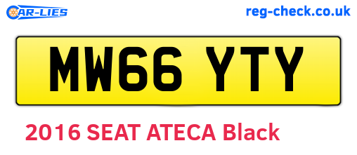 MW66YTY are the vehicle registration plates.