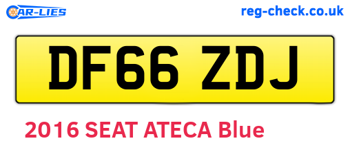 DF66ZDJ are the vehicle registration plates.
