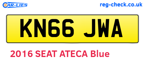KN66JWA are the vehicle registration plates.