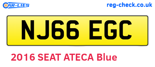 NJ66EGC are the vehicle registration plates.
