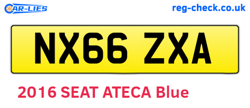 NX66ZXA are the vehicle registration plates.