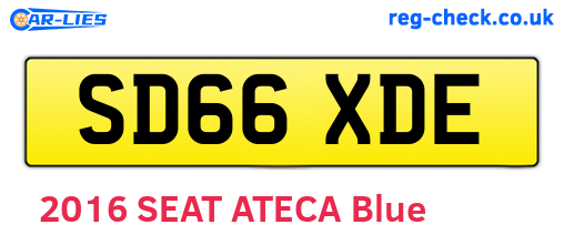 SD66XDE are the vehicle registration plates.