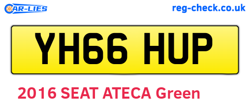 YH66HUP are the vehicle registration plates.