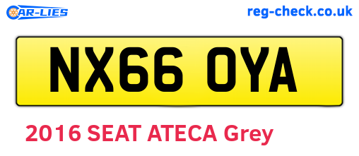 NX66OYA are the vehicle registration plates.