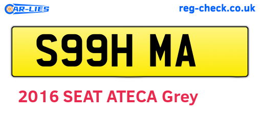 S99HMA are the vehicle registration plates.