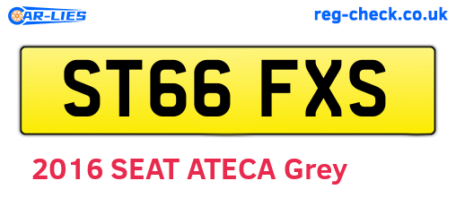 ST66FXS are the vehicle registration plates.
