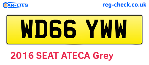 WD66YWW are the vehicle registration plates.