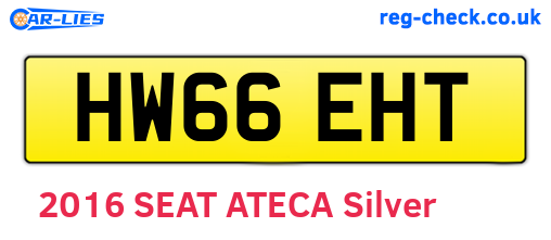 HW66EHT are the vehicle registration plates.