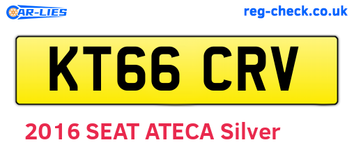 KT66CRV are the vehicle registration plates.