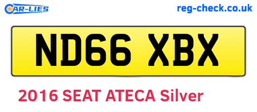 ND66XBX are the vehicle registration plates.