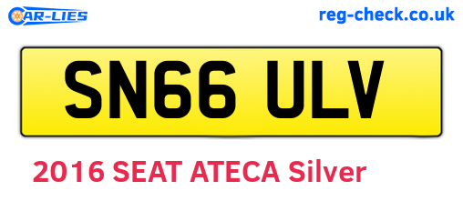 SN66ULV are the vehicle registration plates.