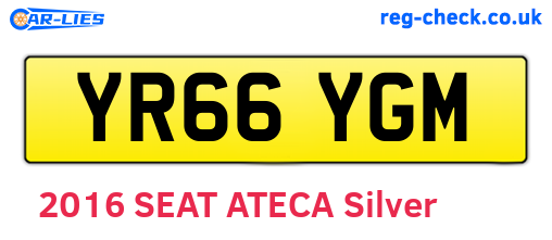 YR66YGM are the vehicle registration plates.