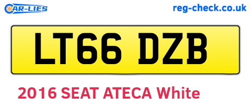 LT66DZB are the vehicle registration plates.