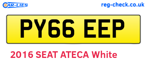 PY66EEP are the vehicle registration plates.