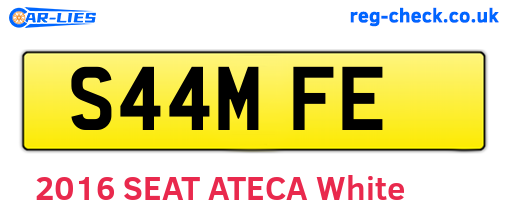 S44MFE are the vehicle registration plates.
