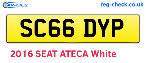 SC66DYP are the vehicle registration plates.