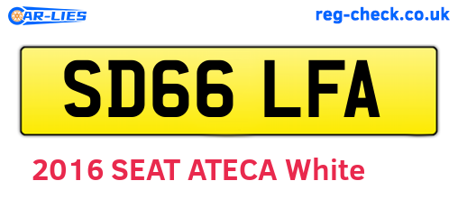 SD66LFA are the vehicle registration plates.